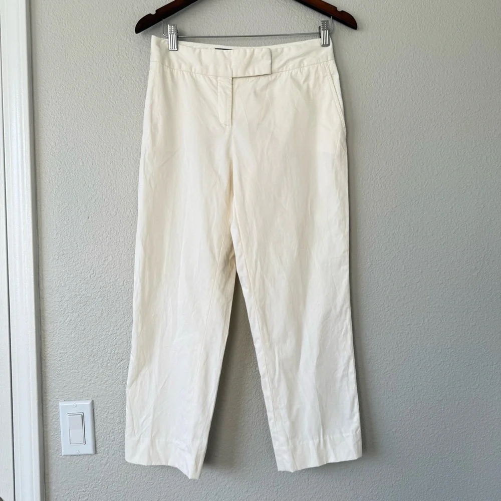 Loro Piana Women’s Philadelphia Straight‎ leg Cotton Silk Trouser pants 42 / 6
